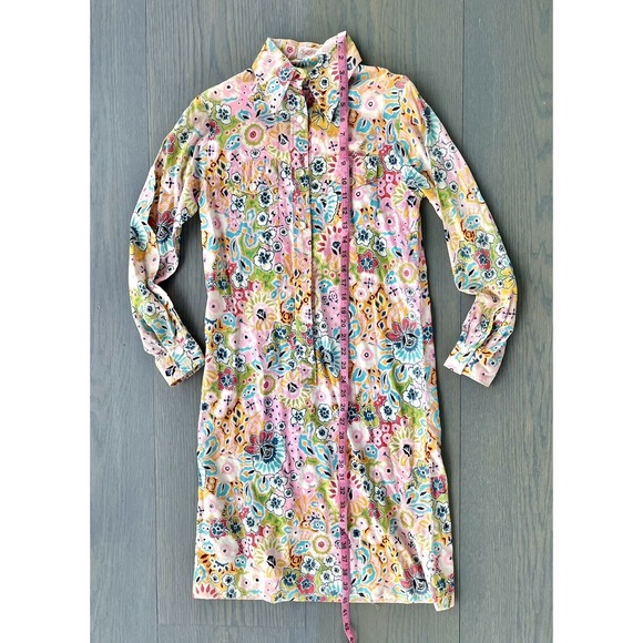 Lilly Pulitzer Dress VTG 1960s "the Lilly" Logo Floral Pink Multicolor Dress - Picture 12 of 13